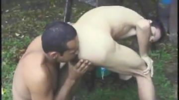 Sucking it and fucking it outsdie