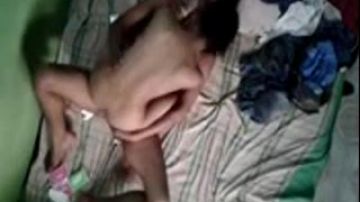 Skinny Bangla floozie getting face fucked