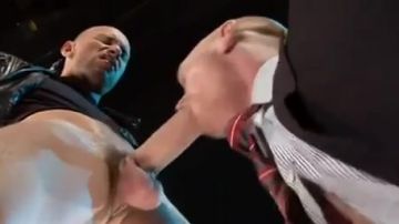 Two men in suits get naked and fuck