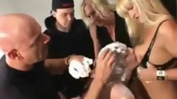 They shave her head while she's getting fucked