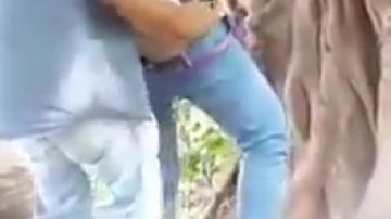 Una cámara oculta los espía mientras la lían